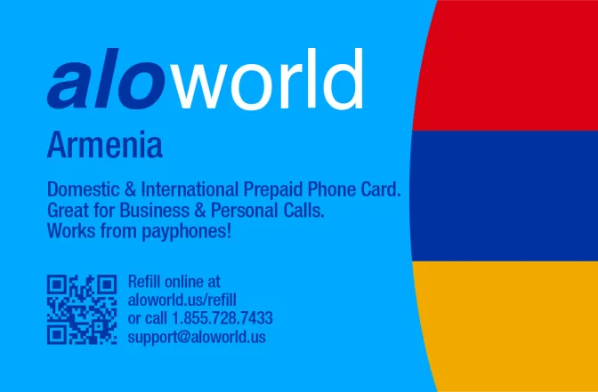 Call Armenia from United States or Canada cheap and easy with a calling card.