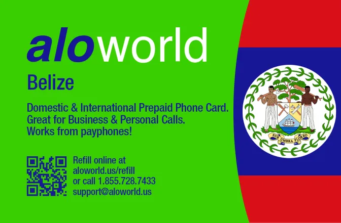 Call Belize from United States or Canada cheap and easy with a calling card.