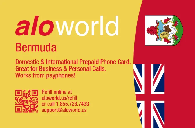 Call Bermuda from United States or Canada cheap and easy with a calling card.