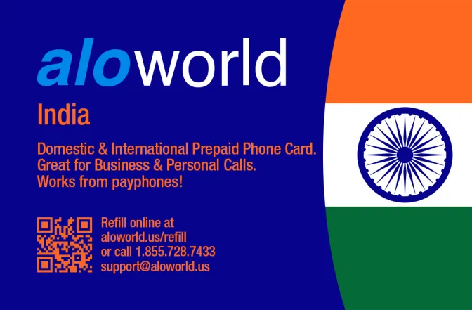 Call India from United States or Canada cheap and easy with a calling card.