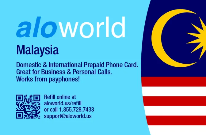 Call Malaysia from United States or Canada cheap and easy with a calling card.