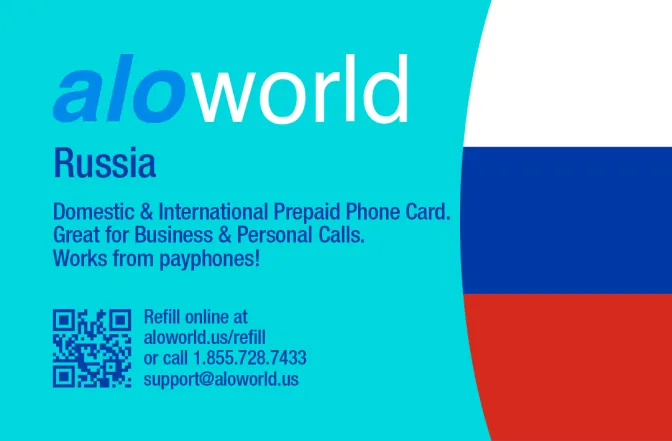 Call Russia from United States or Canada cheap and easy with a calling card.